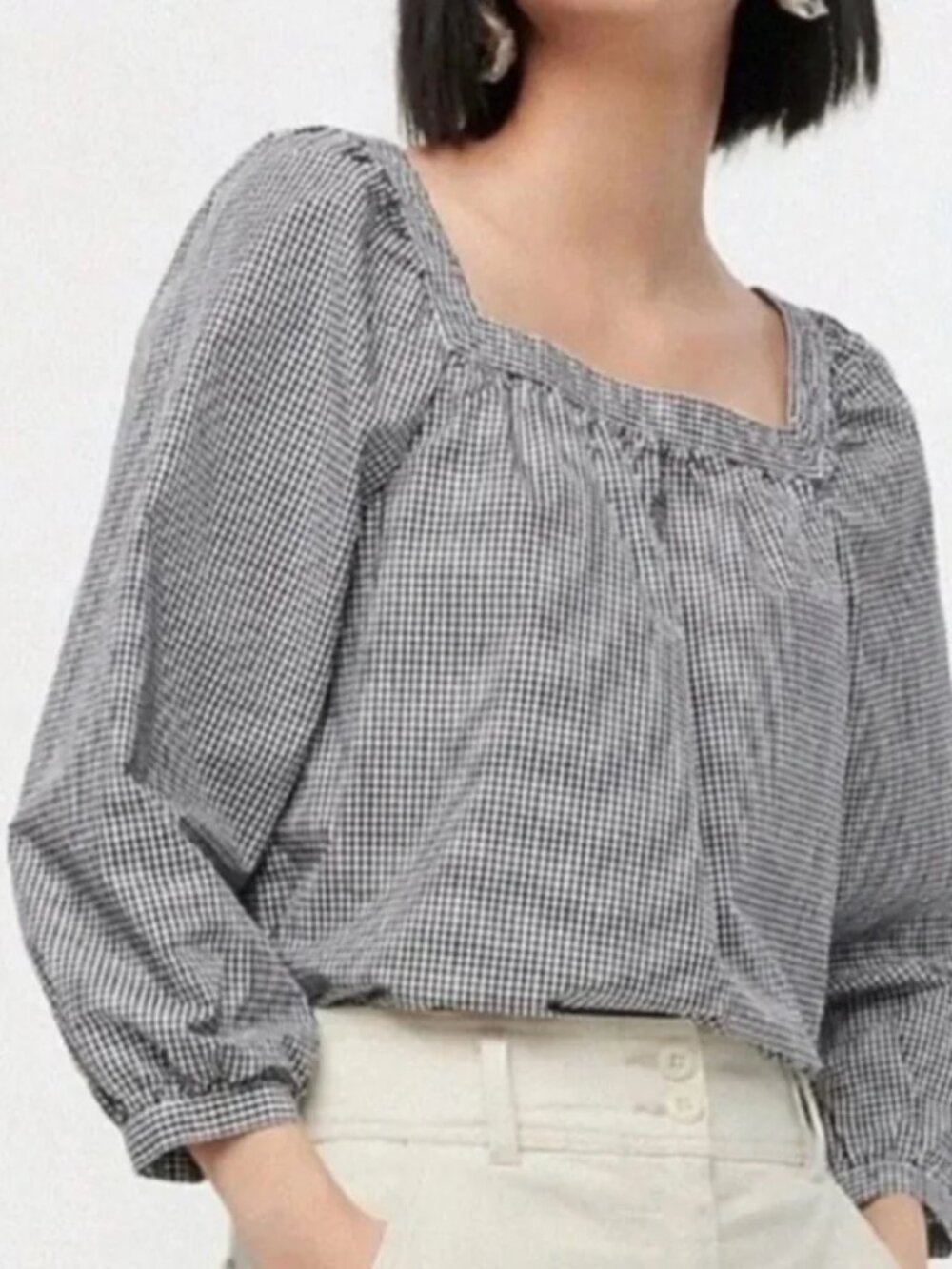 Jcrew Gingham Penny top Small